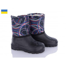 Сапоги Demur СПП Смужки чорний-чорний-2025