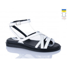 Босоножки Sali 1105 білий чор-п.