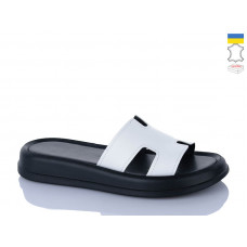 Шлепанцы Sali 506 білий чор-п.