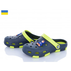 Кроксы Inblu F402 т.синій-салатовий