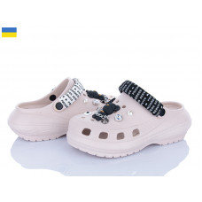Кроксы Golden Lion 1410 бежевий