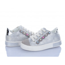 Кеды Леопард A21 silver