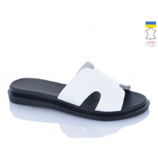 Шлепанцы Sali H505 білий чор-п.