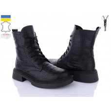 Ботинки Royal Shoes 19 black croco хутро