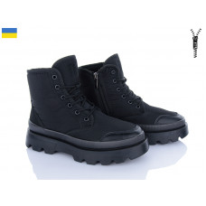 Ботинки Lvovbaza Progress 5409 фліс-хутро чорний