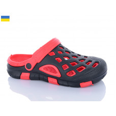 Кроксы Inblu 308 чор-червоний