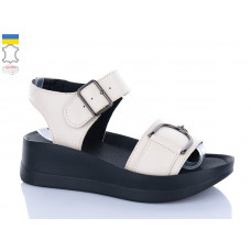 Босоножки Sali 1719-2 бежевий чор-п.