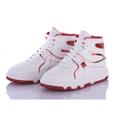 Ботинки Qq Панда BK72 white-red Ботинки Qq Панда BK72 white-red