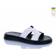 Шлепанцы Garti 2594 білий шкіра