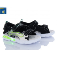 Босоножки Okshoes 7748-1 black-green LED