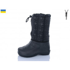 Сапоги Sanlin БЖ06 сніжинка чорний