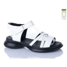 Босоножки Sali 115 білий чор-п.