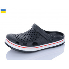 Кроксы M&L Alex13 ML51 чорний-червоний