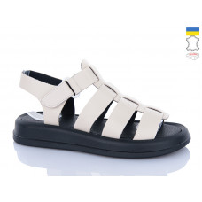 Босоножки Sali 263 бежевий чор-п.