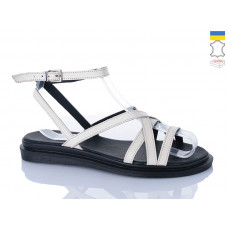 Босоножки Sali 1105 бежевий чор-п.