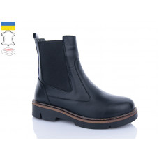 Ботинки Garti 366 чорна  шкіра