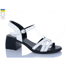 Босоножки Sali 140 білий чор-п.