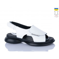 Босоножки Sali 915 білий чор-п.