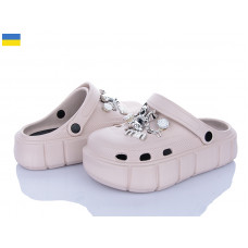 Кроксы Roks 152-16 бежевий