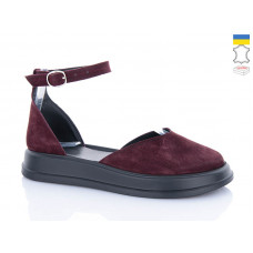 Туфли Sali 2225 бордовий з чор-п.