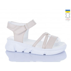 Босоножки Sali 116 бежевий біл-п.