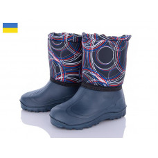 Сапоги Demur СПП Смужки чорний-синій-2025