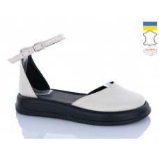 Туфли Sali 2222 бежевий чор-п.