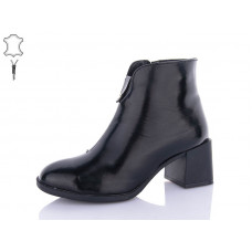 Ботинки Qq Shoes 641-1 лак-black