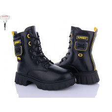 Ботинки Okshoes 2169B black-yellow