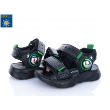 Босоножки Clibee ZA2207 black-green LED