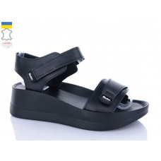 Босоножки Garti 0196 чорна шкіра