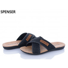 Шлепанцы Spencer 0301 джинс сірий