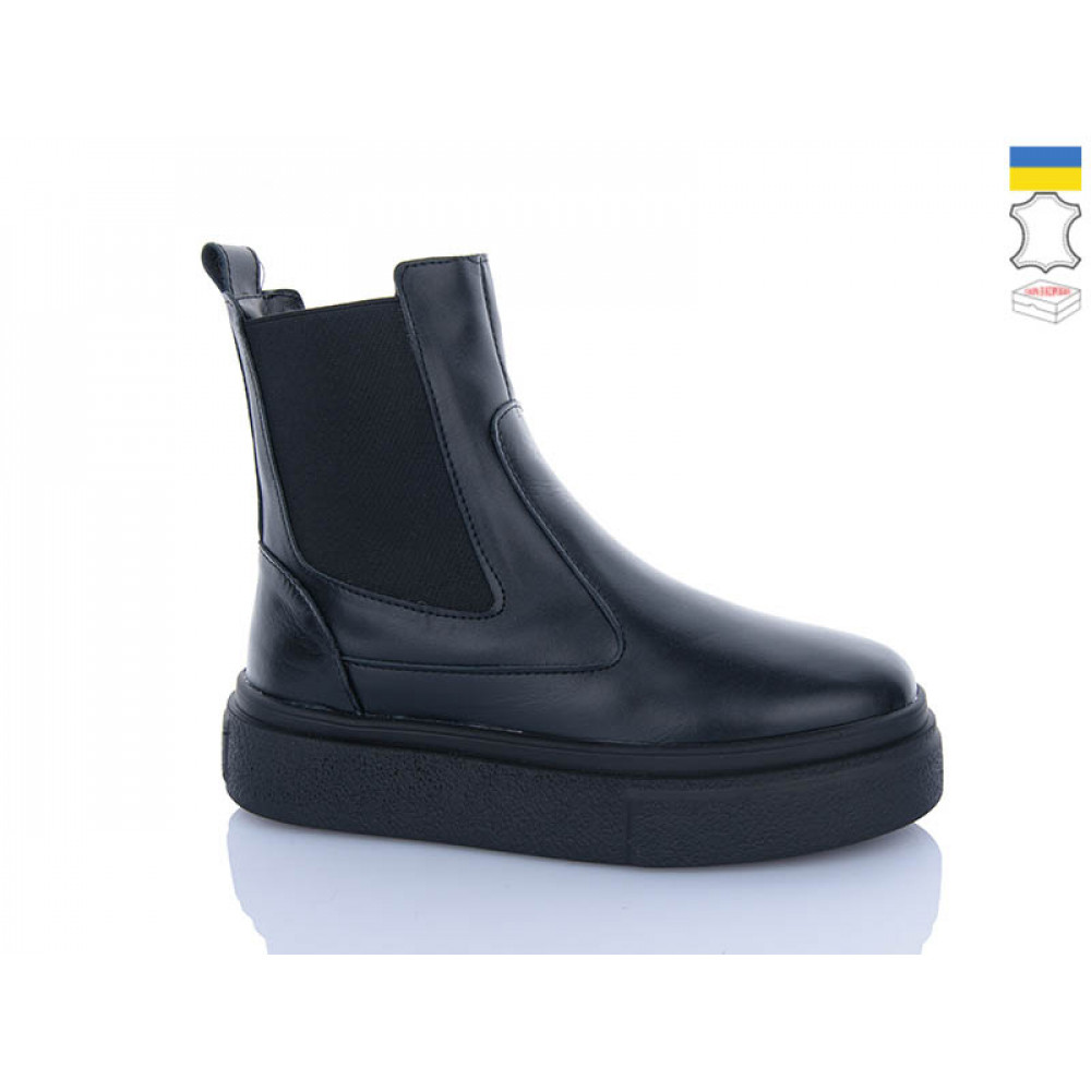 Ботинки Garti 0184 чорний шк хутро Ботинки Garti 0184 чорний шк хутро
