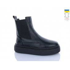 Ботинки Garti 0184 чорний шк хутро