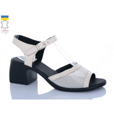 Босоножки Sali 1126 бежевий чор-п.