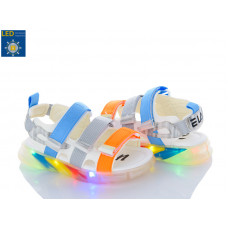 Босоножки Violeta DL48-CB17122 orange-grey-blue LED