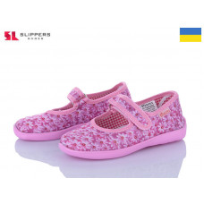 Тапочки Slipers Школа ромашка рожевий