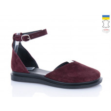 Туфли Sali 2225-065 бордовий з чор-п.