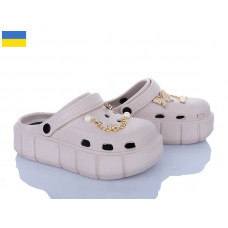 Кроксы Roks 152-9018 бежевий