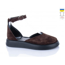 Туфли Sali 2225 коричневий з чор-п.