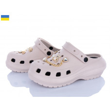Кроксы Roks 1410-2-9 бежевий