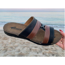 Шлепанцы Malibu 6833 black-camel
