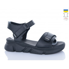 Босоножки Sali 701-25 чорний шкіра чор-п