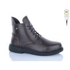 Ботинки Sali 25 коричневий к чор-п.зима батал