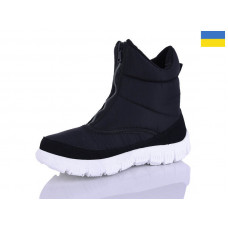 Ботинки Demur 1323 чорний біла підошва