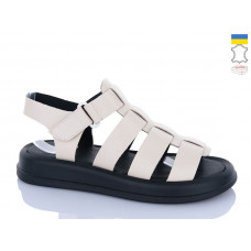 Босоножки Sali 263 бежевий чор-п.
