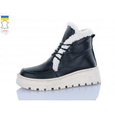 Ботинки Sali 2215 чорний-біл.біл-п.зима