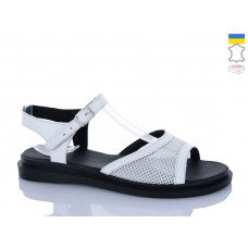 Босоножки Sali 1126-1 білий чор-п.