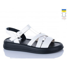 Босоножки Sali 2503 білий чор-п.