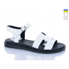 Босоножки Sali 514 білий чор-п.